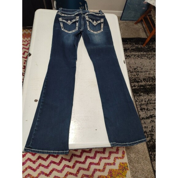 Grace in LA Jeans Women's 29 Bootcut Embroidered Rhinestones Studs Embellished - Picture 13 of 13